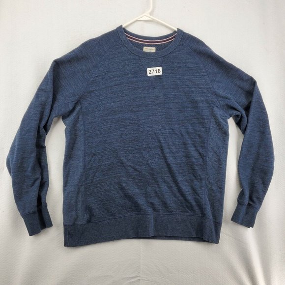 CHAMPION Sweater Men's L/S Crew Neck Tight Knit Pullover Blue Extra Large - Picture 12 of 12